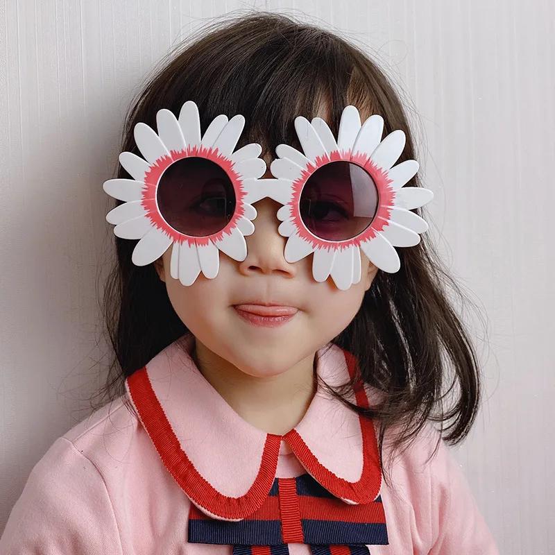 DYTYMJ Flower Round Sunglasses Kids Oversized Sun Glasses Children Colorful Eyewear for Girls/Boys Party Vacation Ga